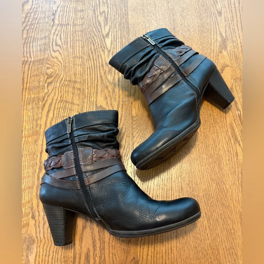 PIKOLINOS Brown leather Verona Strappy ankle boots Sz 41 US 10.5 Black Brown